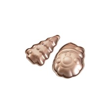 Набір форм для випікання печива Berlinger Haus Rose Gold BH-6948, 2 шт, святковий дизайн