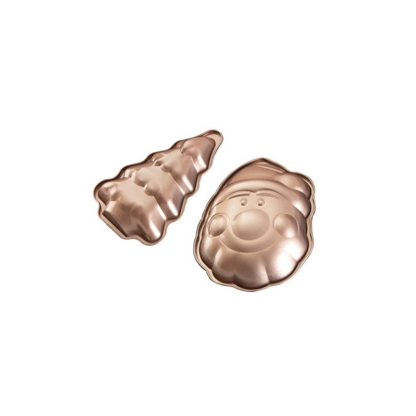 Набір форм для випікання печива Berlinger Haus Rose Gold BH-6948, 2 шт, святковий дизайн
