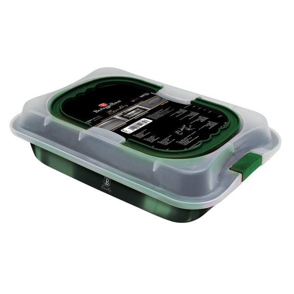 Форма для випікання Berlinger Haus Emerald BH-7843 з кришкою 36,5x24,5x5,5 см для духовки та гриля