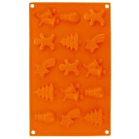 Forma do pieczenia Sillinie Orion 151754 silikonowa mini ciastka brązowa świąteczna