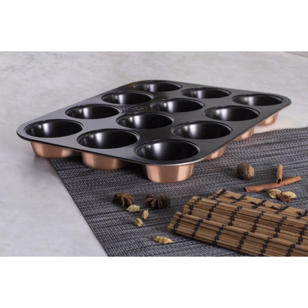 Форма для випікання Berlinger Haus BH-6473 Metallic Rose Gold, 12 маффінів