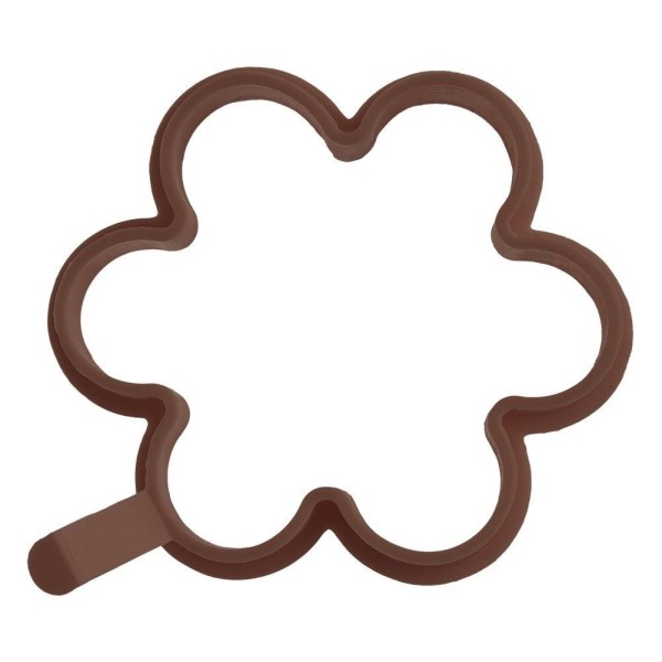 Forma do smażenia jajek i naleśników Orion Sillinie Pancake silikonowa brązowa kwiat 12 cm