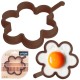 Forma do smażenia jajek i naleśników Orion Sillinie Pancake silikonowa brązowa kwiat 12 cm