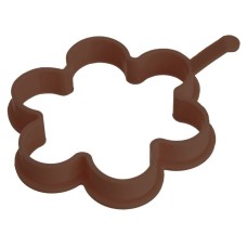 Forma do smażenia jajek i naleśników Orion Sillinie Pancake silikonowa brązowa kwiat 12 cm