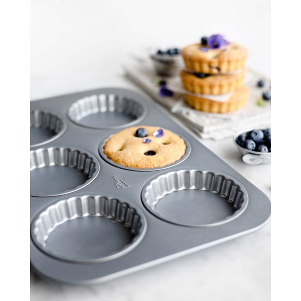 Forma do pieczenia Patisse Silver-Top na 6 mini tart/quiche z wyjmowanym dnem