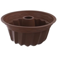 Форма для випікання Orion Sillinie 151712, силіконова, коричнева, діаметр 23,5 см, для бабки з коміном