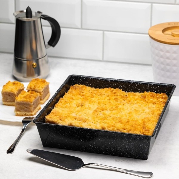 Forma do pieczenia KingHoff KH-1774, blacha 24x24 cm, powłoka nieprzywieralna marmurek