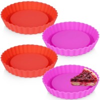 Formy silikonowe Alpina 259259 do pieczenia tart i ciast 12 cm 4 sztuki