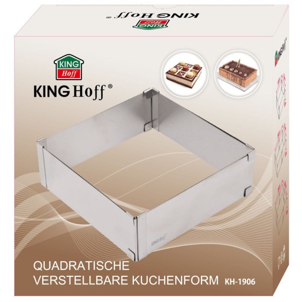 Regulowana forma do pieczenia Kinghoff KH-1906 tortownica rant cukierniczy 28-15x5 cm