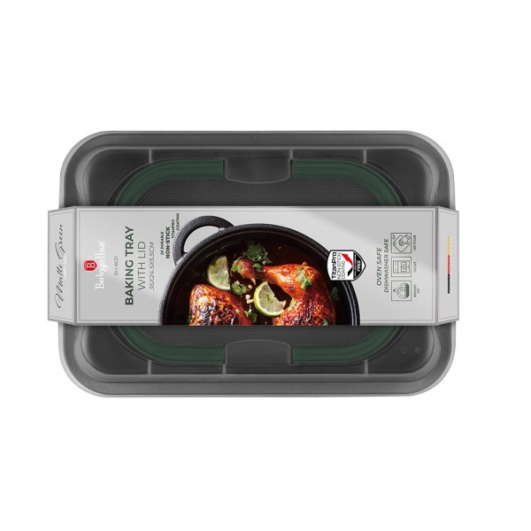 Форма для випікання BerlingerHaus Matte Green BH-8637 з кришкою для домашньої кухні