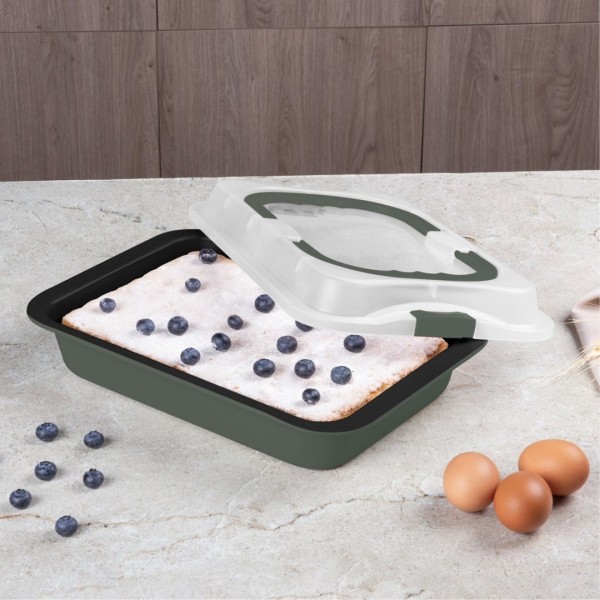 Форма для випікання BerlingerHaus Matte Green BH-8637 з кришкою для домашньої кухні