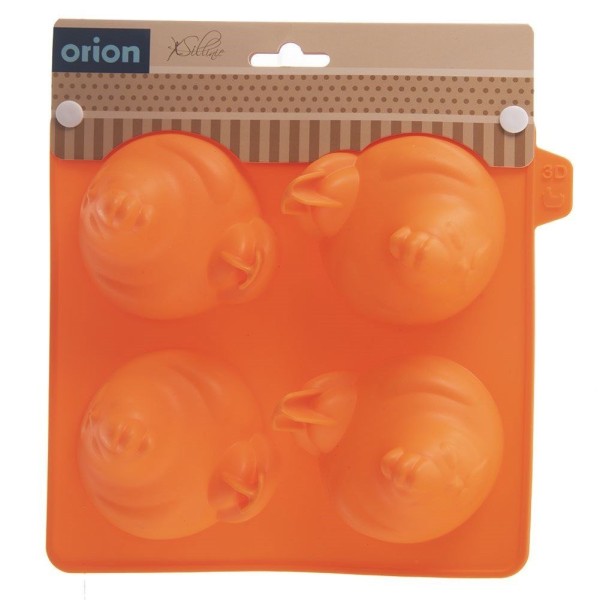 Forma do pieczenia Sillinie Orion 151783 silikonowa pomarańczowa kurka do ciastek i pralinek