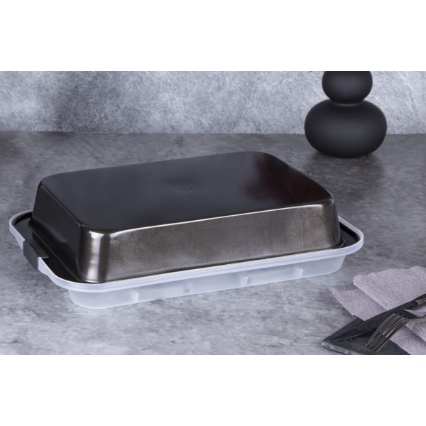 Forma do pieczenia Berlinger Haus Shiny Black BH-7840 z pokrywą 36,5x24,5x5,5 cm