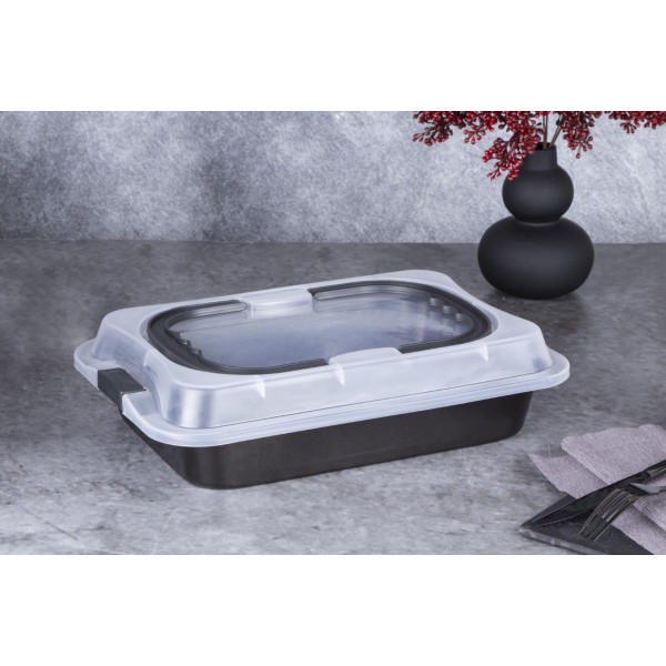 Forma do pieczenia Berlinger Haus Shiny Black BH-7840 z pokrywą 36,5x24,5x5,5 cm