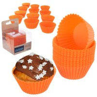 Formy do pieczenia Orion 151758 silikonowe foremki na muffinki 12 sztuk 5,5 cm brązowe