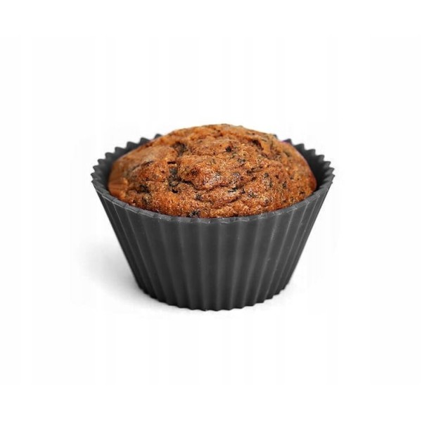 Форми для випікання, Brunbeste, силіконові формочки для мафінів, 12 шт, сірі, BB-1516