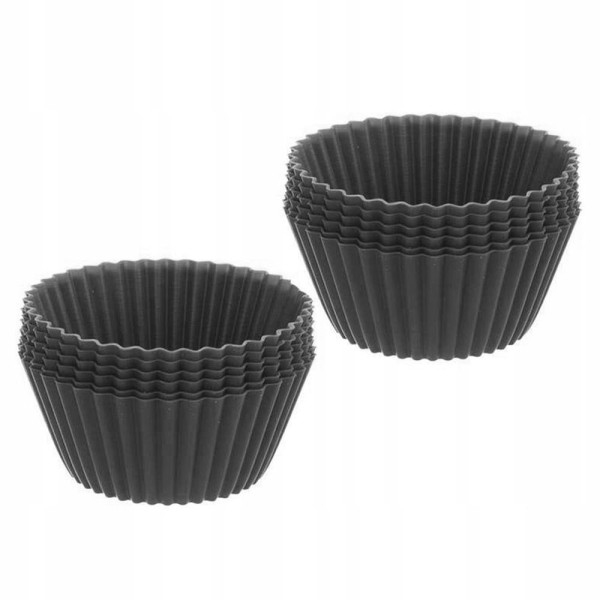 Форми для випікання, Brunbeste, силіконові формочки для мафінів, 12 шт, сірі, BB-1516