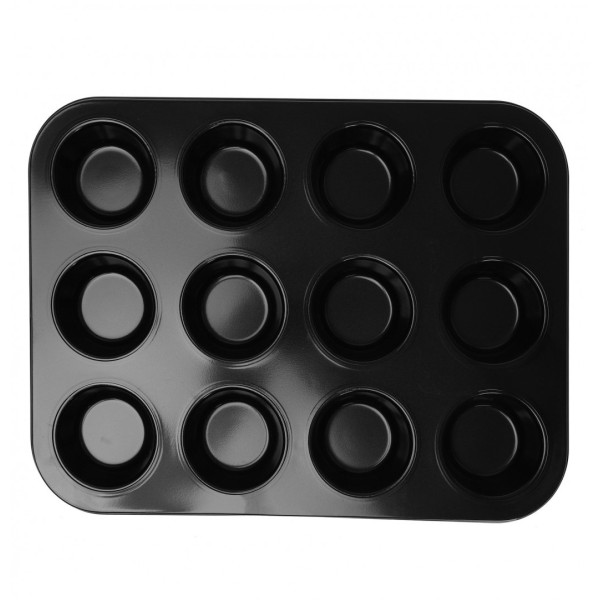 Forma do pieczenia babeczek Kinghoff KH-4099, blaszana, 12 muffinek