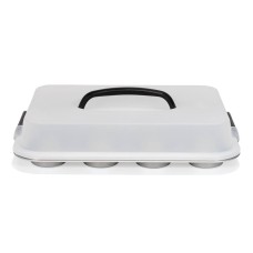 Forma do pieczenia muffinek Patisse Silver-Top 12 sztuk z pokrywką i uchwytem