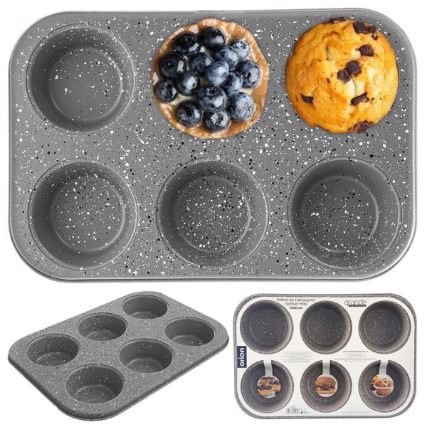 Forma do pieczenia muffinek Orion Grande granitowa blacha 120067