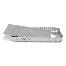 Forma do tarty Patisse Silver-Top 32x22 cm, perforowana, wyjmowany spód