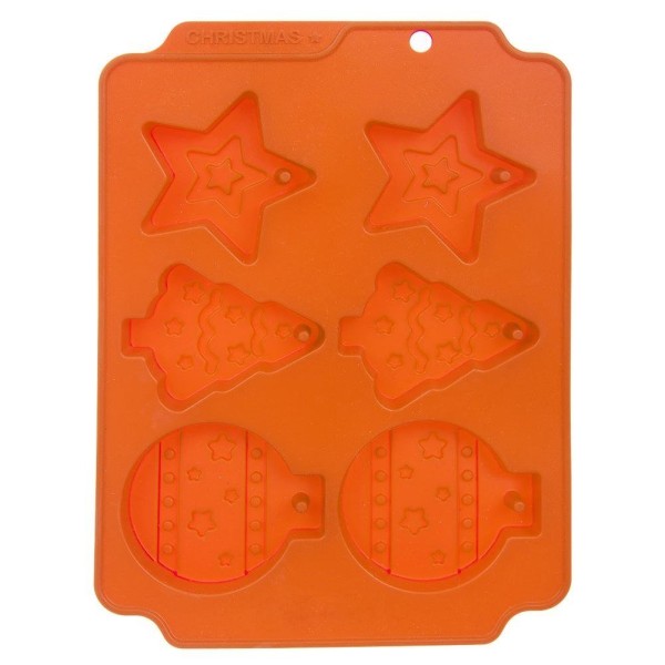 Forma do pieczenia Sillinie Orion 151768 silikonowa pomarańczowa świąteczna do ciastek