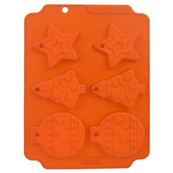 Forma do pieczenia Sillinie Orion 151768 silikonowa pomarańczowa świąteczna do ciastek