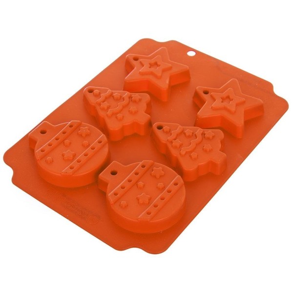Forma do pieczenia Sillinie Orion 151768 silikonowa pomarańczowa świąteczna do ciastek