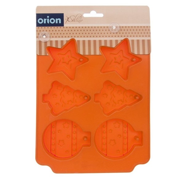 Forma do pieczenia Sillinie Orion 151768 silikonowa pomarańczowa świąteczna do ciastek