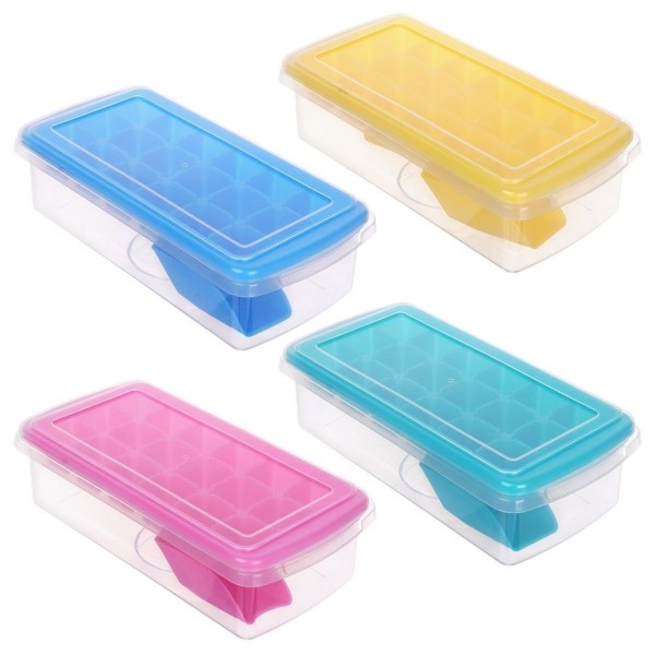 Форма для льоду, EXCELLENT HOUSEWARE, 122210 — форма з кришкою та лопаткою для кубиків льоду, для напоїв і бару