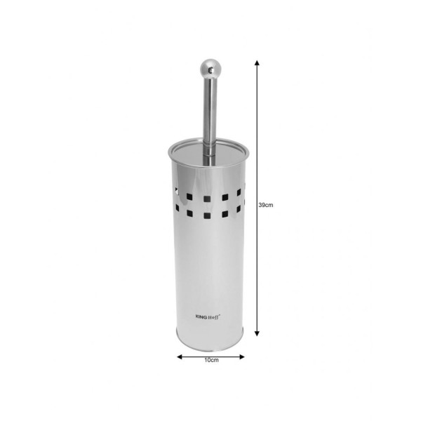 Szczotka do WC Kinghoff KK-3220 ze stalowym pojemnikiem
