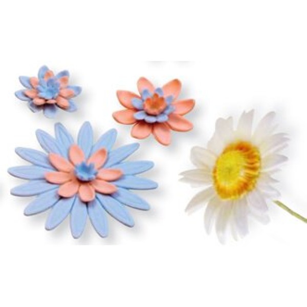 Wykrawacze z tłokiem PME 3 szt. do ciastek stokrotka, gerbera, słonecznik