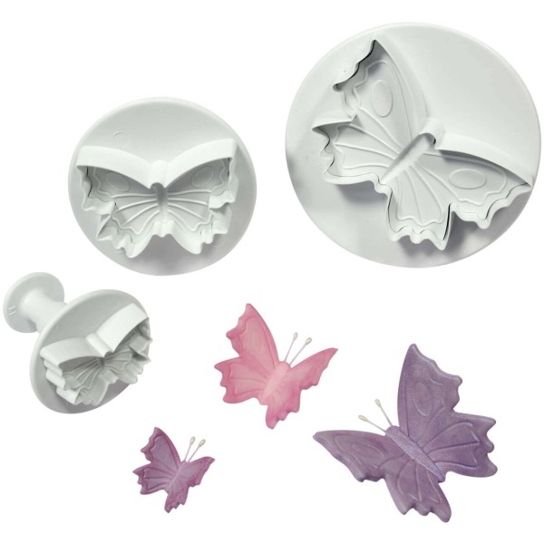 Foremki do pieczenia PME Motyl zestaw wykrawaczek plastikowych