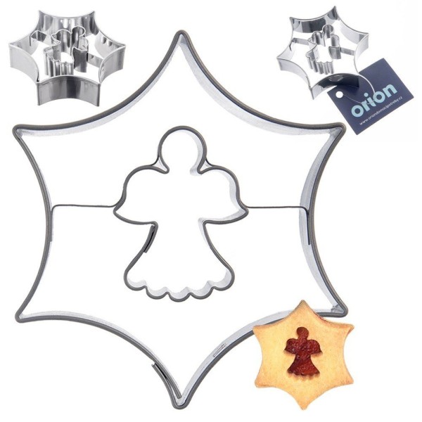 Сталева формочка для печива, зірка, ангел, 5,5 см ORION 127472