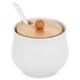 Cukierniczka ceramiczna Vilde 139684 biała z łyżeczką pojemnik na cukier 250 ml