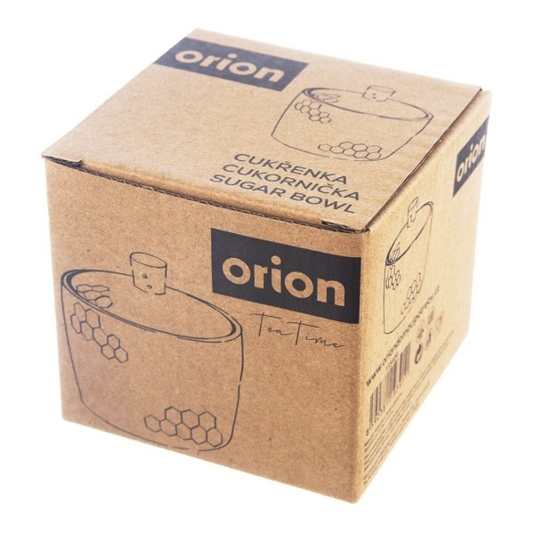 Цукорниця Orion Tea Time 320 мл, керамічна чорна для зберігання цукру на кухні