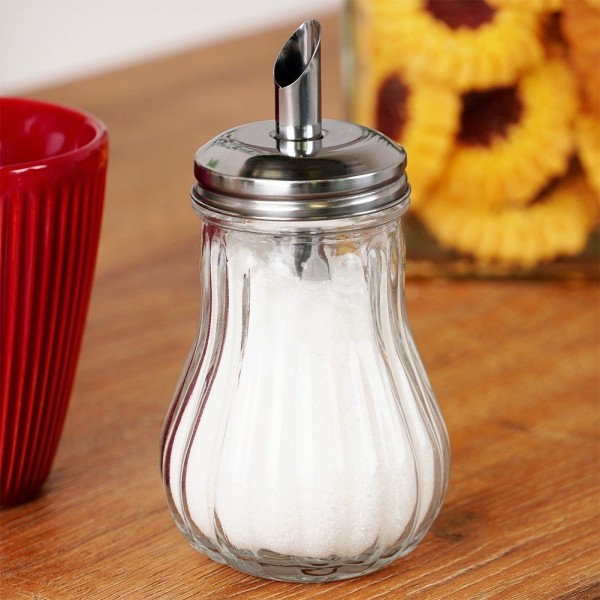 Cukiernica szklana Orion 153518 do sypania cukru 190 ml z dozownikiem