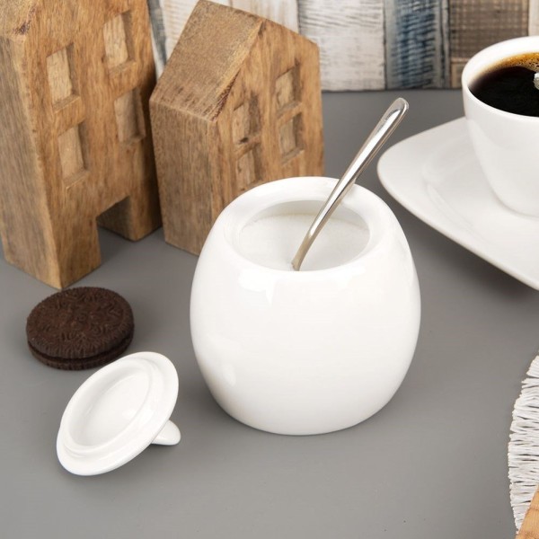 Pojemnik do cukru Orion Mona 240 ml porcelanowa cukiernica do kuchni