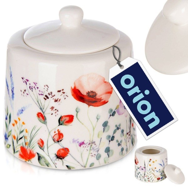 Porcelanowa cukiernica Orion Maki 320 ml do przechowywania cukru biała