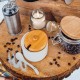 Przybór cukierniczy Orion Whiteline cukierniczka porcelanowa biała 240 ml z łyżeczką