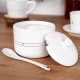 Przybór cukierniczy Orion Cukierniczka ceramiczna serce 300 ml z łyżeczką biała