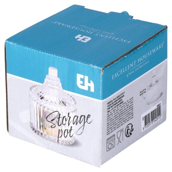 Przybór cukierniczy Excellent Houseware cukierniczka szklana 80ml pojemnik na cukier mały