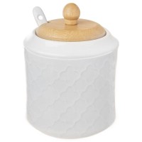 Cukiernica porcelanowa Orion Whiteline 350 ml z łyżeczką do serwowania cukru