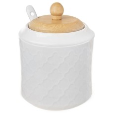 Cukiernica porcelanowa Orion Whiteline 350 ml z łyżeczką do serwowania cukru