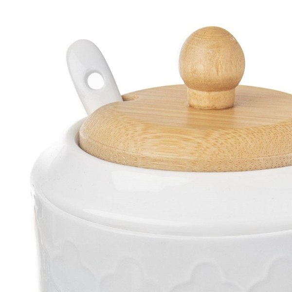 Cukiernica porcelanowa Orion Whiteline 350 ml z łyżeczką do serwowania cukru