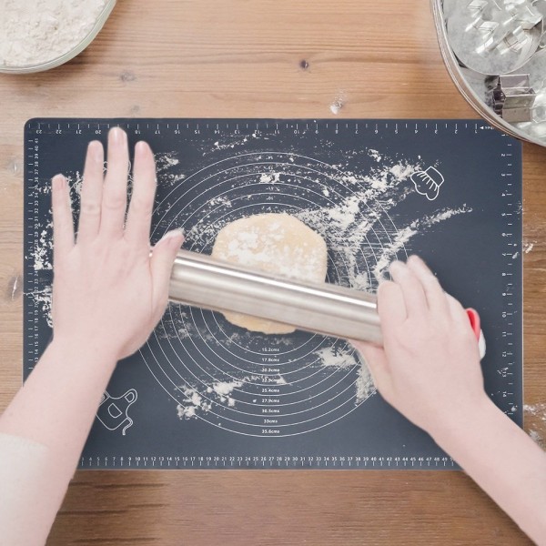 Силіконова килимок для тіста, VILDE 279002, товстий XXL 64×45 см — для розкочування та випікання