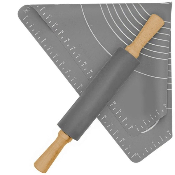 Stolnica i wałek Klausberg KB-7597 silikonowa 60x40 cm do pieczenia