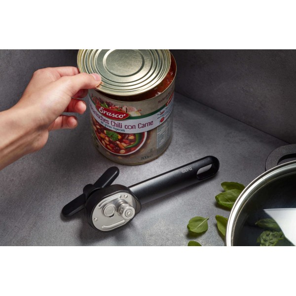 Otwieracz do konserw GEFU ONTOP, otwieracz do konserw, barmański, funkcjonalny, praktyczny, kuchnia, GEFU ONTOP wistnie Бережний відкривач консервы.