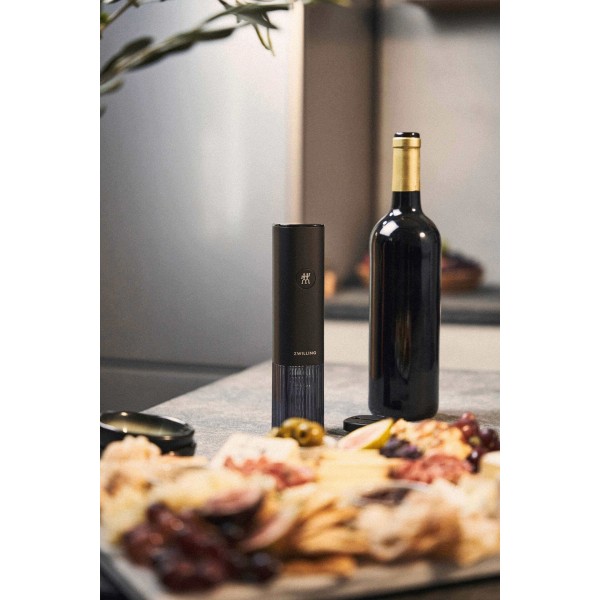 Открывач для вина ZWILLING ENFINIGY, чорний — для швидкого відкривання пляшок на вечірках
