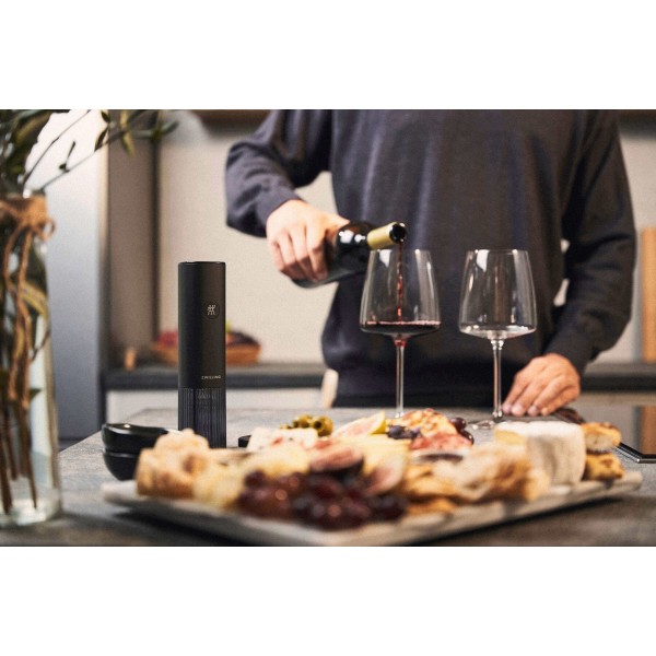 Открывач для вина ZWILLING ENFINIGY, чорний — для швидкого відкривання пляшок на вечірках